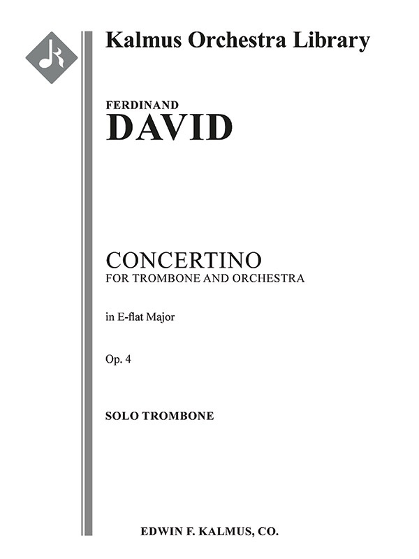 Concertino For Trombone, Op. 4 Solo Trombone