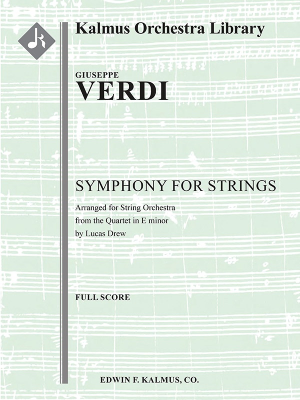 Symphony For Strings In E Minor Conductor Score