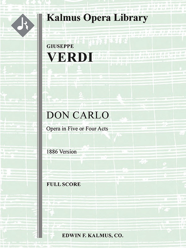 Don Carlo (1886 Version In 5 Or 4 Acts) Conductor Score
