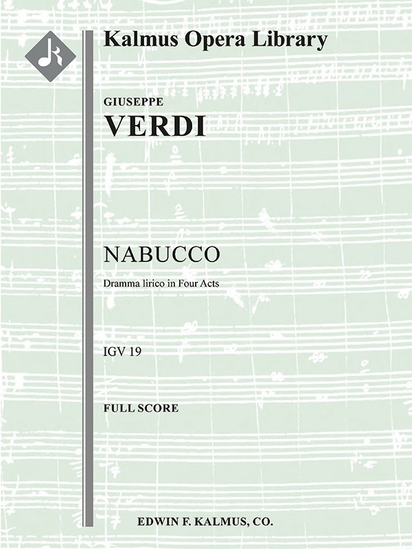 Nabucco (Complete Opera) Conductor Score