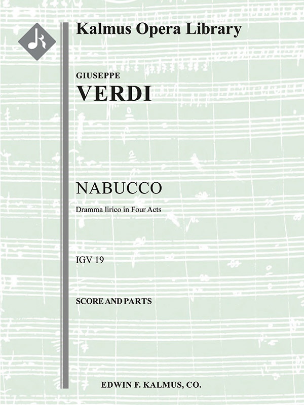 Nabucco (Complete Opera) Conductor Score & Parts