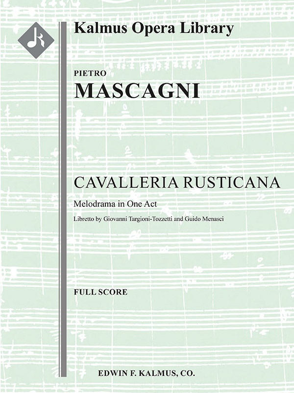 Cavalleria Rusticana (Engraved, Original Edition) Conductor Score