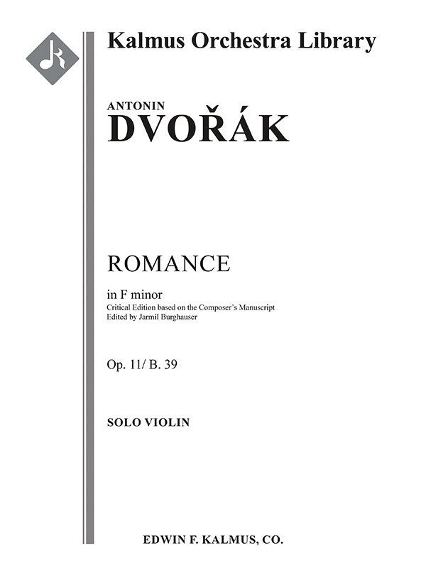 Romance In F Minor, Op. 11/ B. 39 (Critical Edition) Conductor Score & Parts