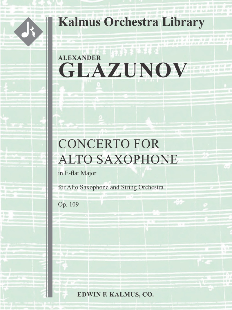 Concerto For Alto Saxophone In E-Flat, Op. 109 Conductor Score