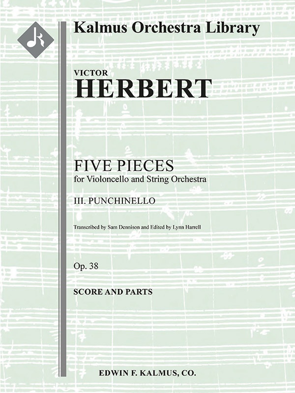 Five Pieces For Cello And Orchestra: Iii. Punchinello, Op. 38 Score And Parts
