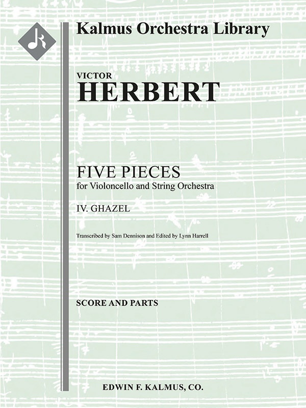 Five Pieces For Cello And Orchestra: Iv. Ghazel Score And Parts