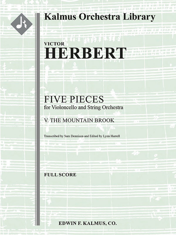 Five Pieces For Cello And Orchestra: V. The Mountain Brook Full Score