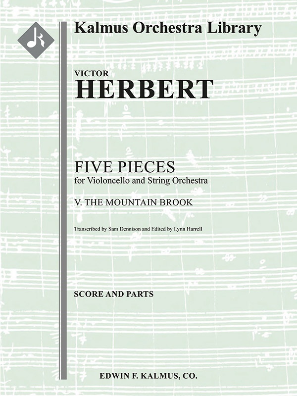 Five Pieces For Cello And Orchestra: V. The Mountain Brook Score And Parts