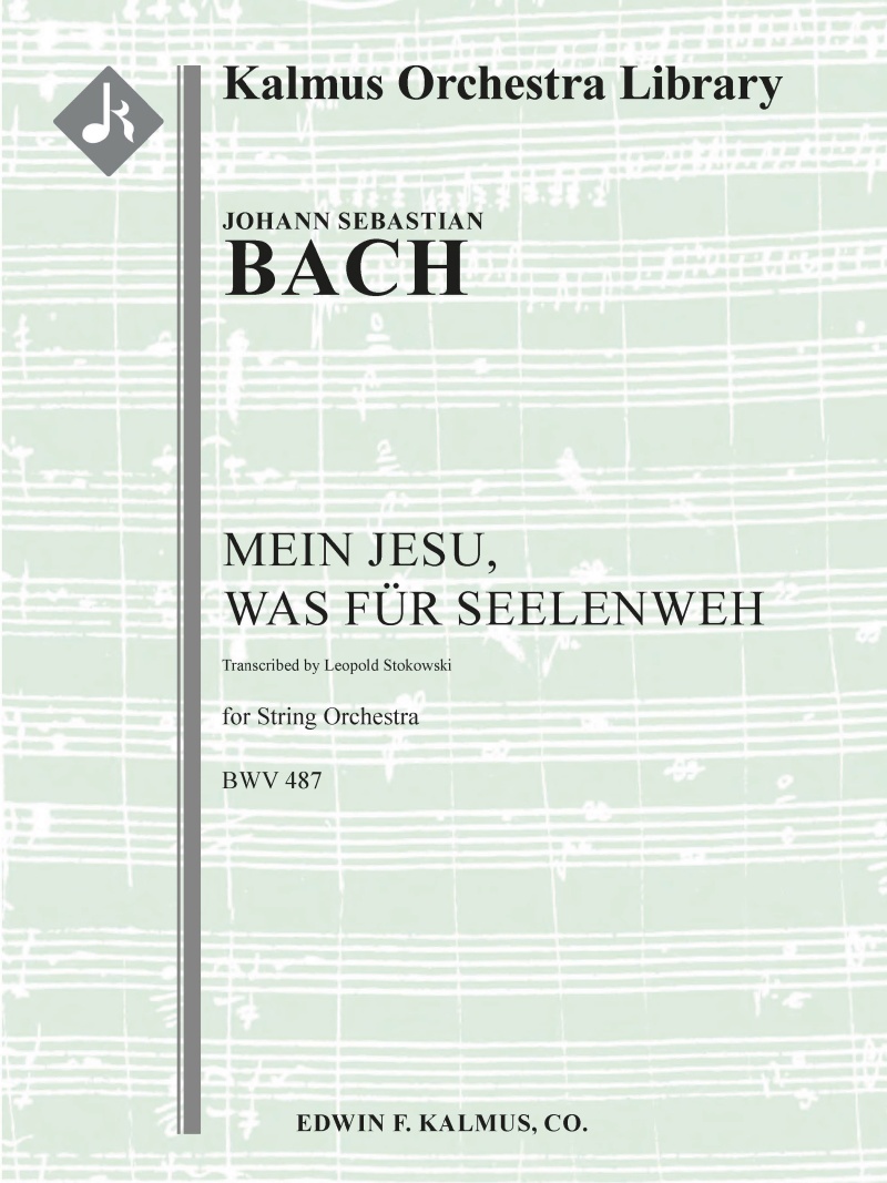Mein Jesu, Was Fuer Seelenweh, Bwv 487 Conductor Score