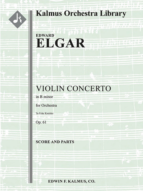 Violin Concerto In B Minor, Op. 61 Conductor Score & Parts