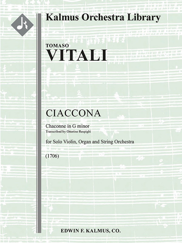 Ciaccona (Chaconne In G Minor) Conductor Score