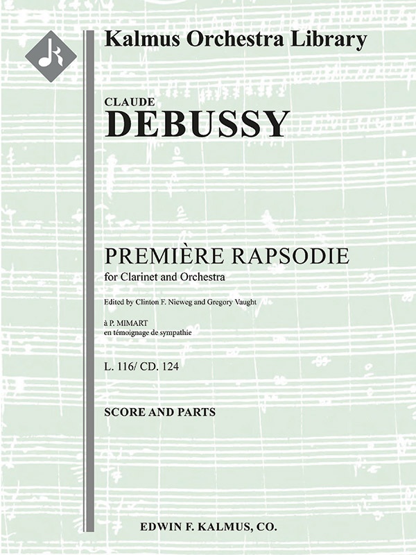 Premiere Rapsodie Pour Clarinet Et Orchestre (First Rhapsody For Clarinet & Orchestra) Conductor Score & Parts