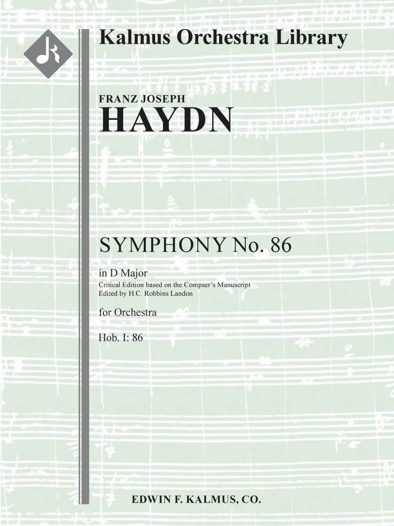 Symphony No. 86 In D (Hob. I:86) (Critical Ed.) Full Score