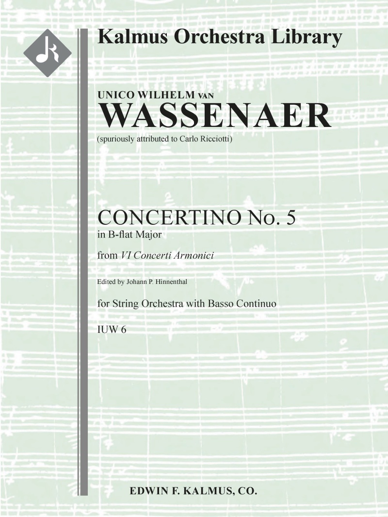 Concerti Armonici: Concertino No. 5 in B-Flat Full Score