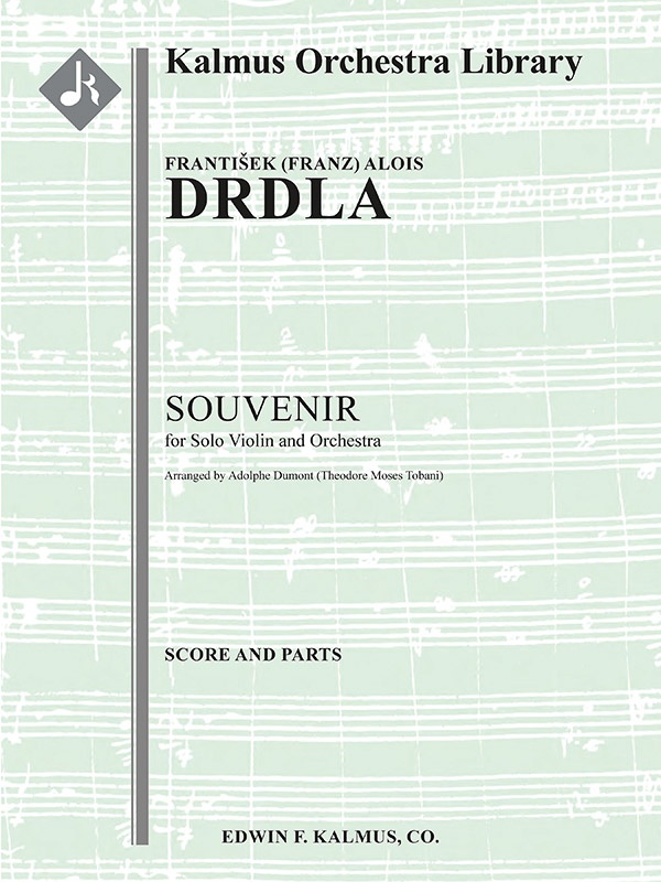 Souvenir For Solo Violin And Orchestra Conductor Score & Parts