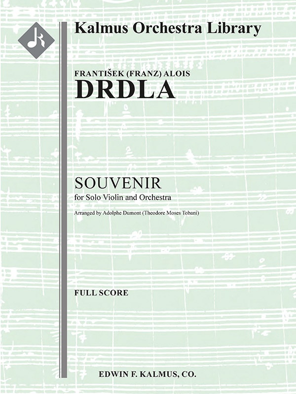 Souvenir For Solo Violin And Orchestra Conductor Score