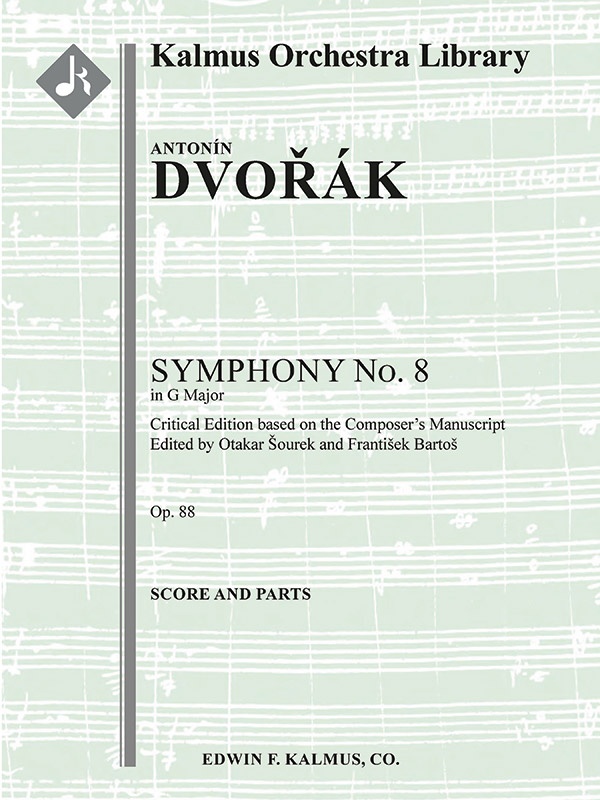 Symphony No. 8 In G, Op. 88, B. 163 (Critical Edition) Score And Parts