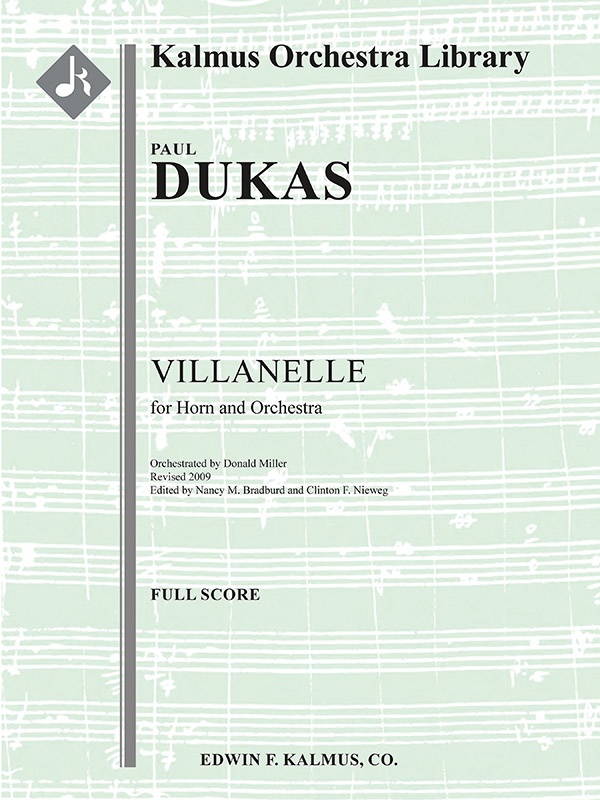 Villanelle For Horn And Orchestra Conductor Score