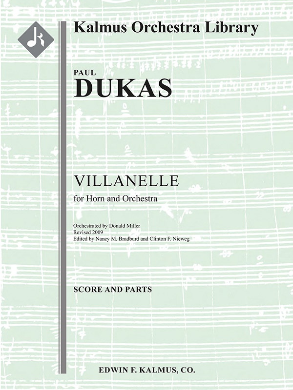 Villanelle For Horn And Orchestra Conductor Score & Parts
