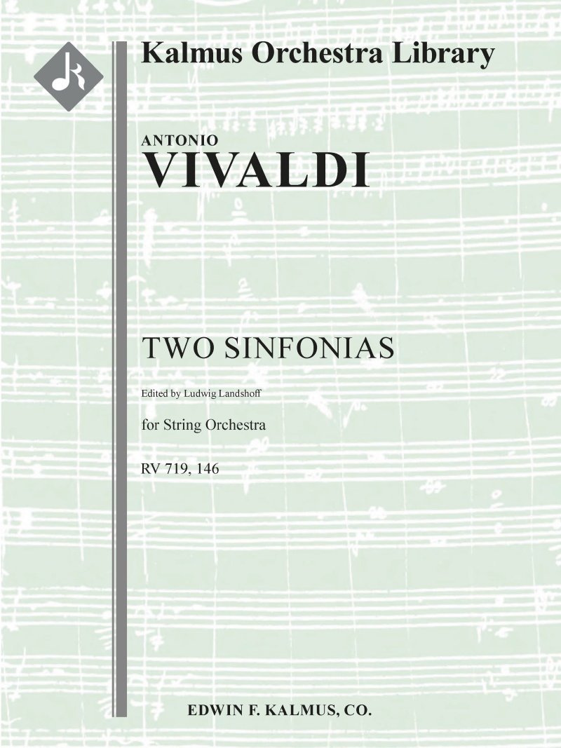 Two Sinfonias: Nos. 1 (Op. 204, Rv 719) And 2 (Rv 146/F.Xi: 41) Conductor Score & Parts