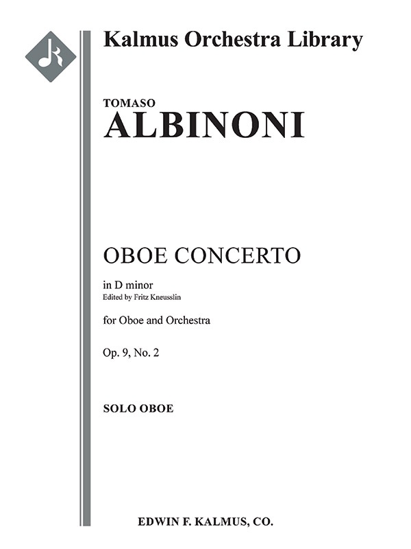 Concerto A Cinque In D Minor, Op. 9, No. 2 (Concerto For Oboe In D Minor, Op. 9/2) Solo Part