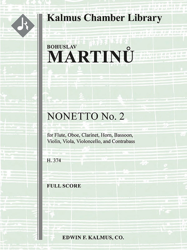 Noneto No. 2, H. 374 Full Score