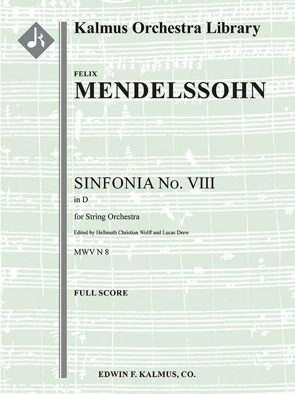 Sinfonia No. 8: String Symphony In D Conductor Score
