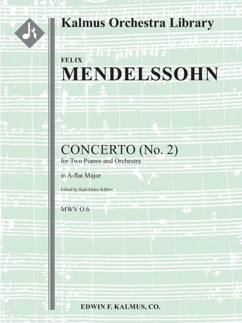 Concerto For Two Pianos And Orchestra In A-Flat (No. 2), Mwv O 6 Conductor Score