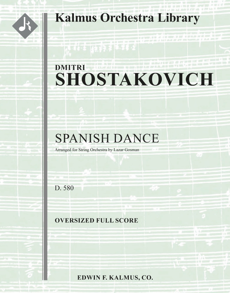 Spanish Dance, D. 580 Oversized Score