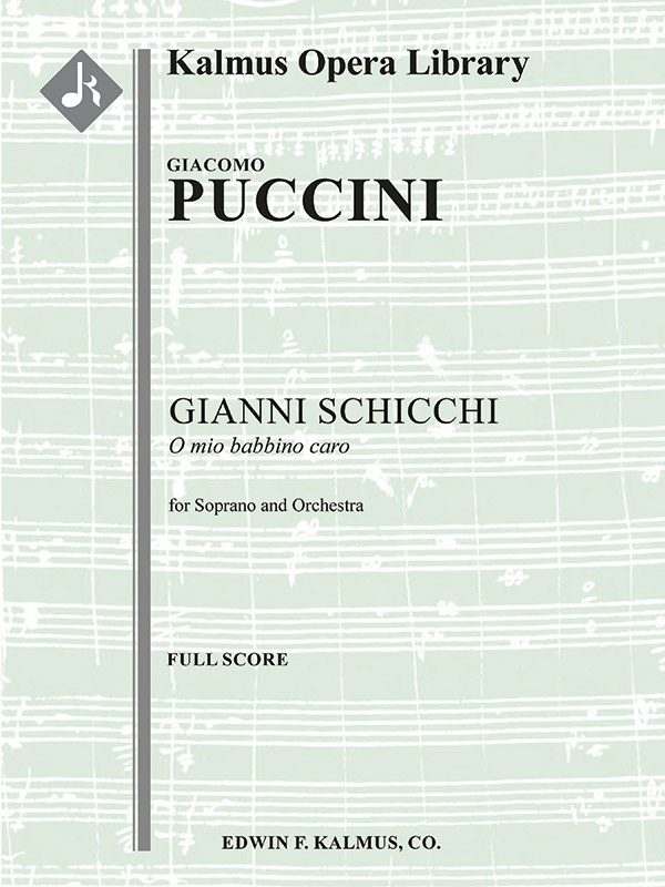 Gianni Schicchi: O Mio Babbino Caro Conductor Score
