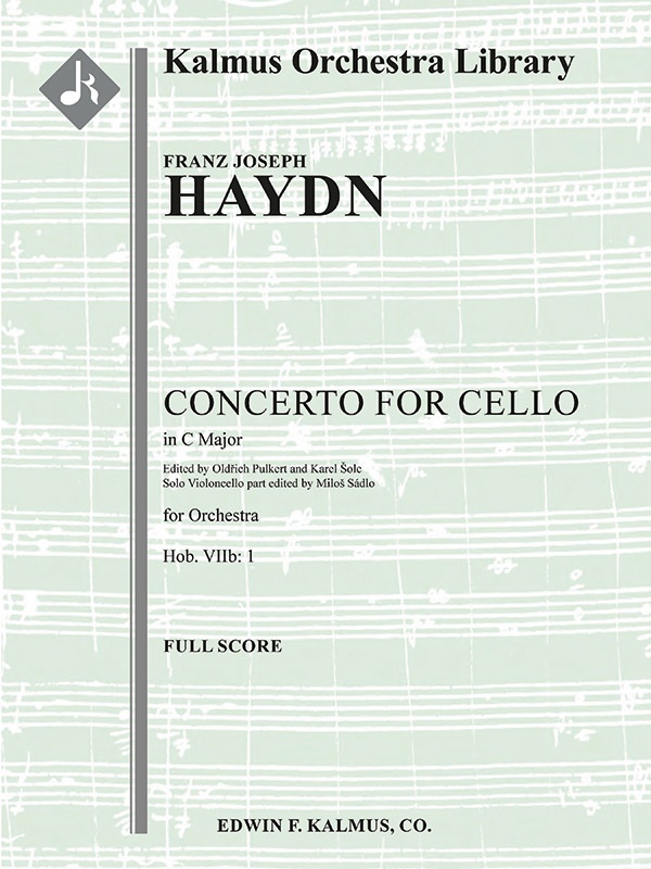 Concerto For Cello No. 1 In C, Hob.Viib:1 Full Score