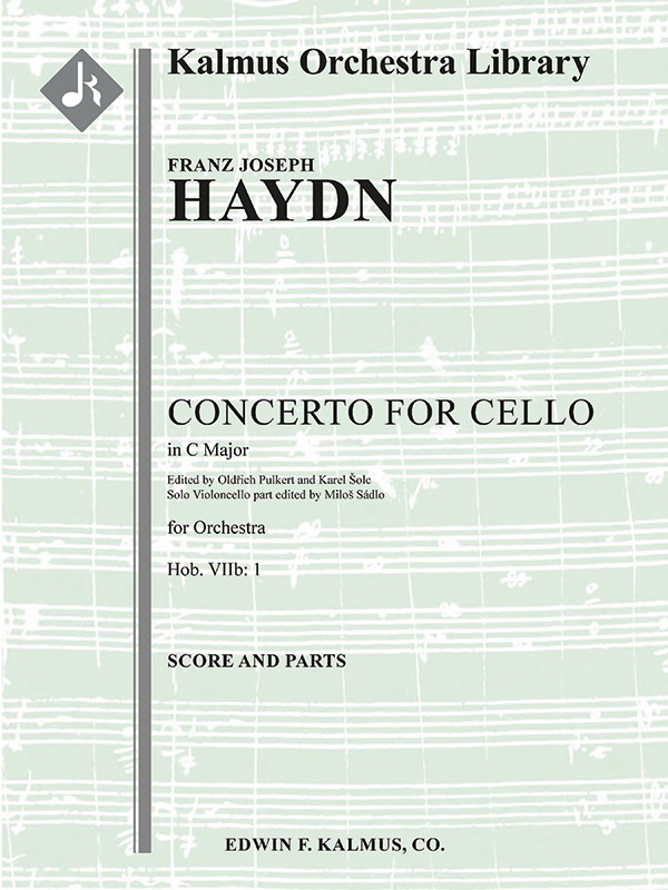 Concerto For Cello No. 1 In C, Hob.Viib:1 Score And Parts