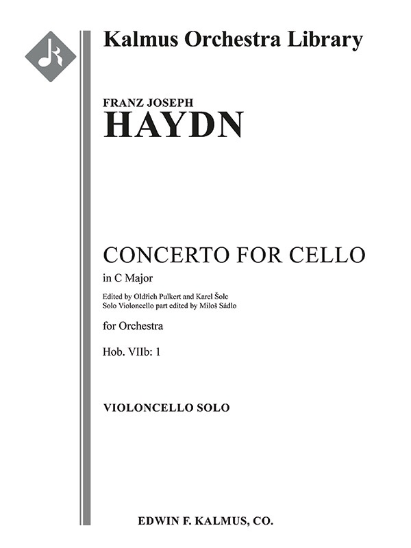 Concerto For Cello No. 1 In C, Hob.Viib:1 Solo Violoncello Part