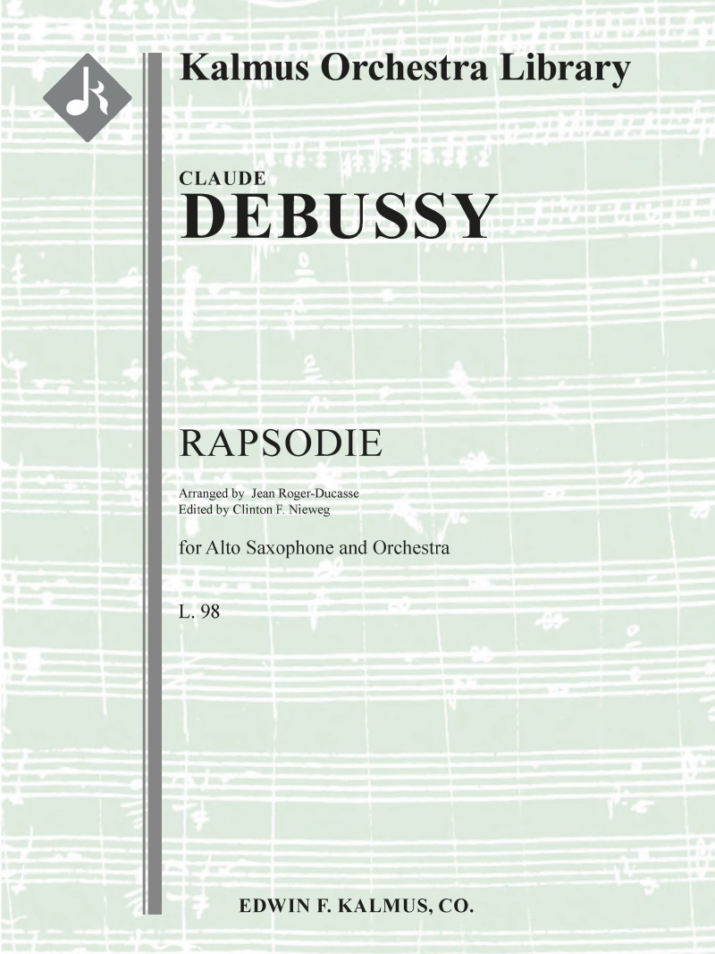 Rapsodie For Saxophone And Orchestra, L. 98 Score And Parts