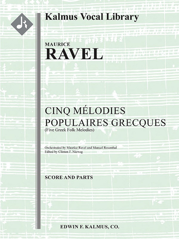 Cinq Melodies Populaires Grecques (Five Greek Folk Melodies) Conductor Score & Parts