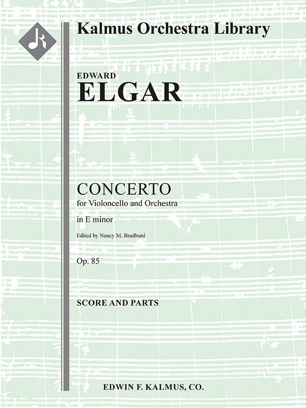 Concerto For Cello In E Minor, Op. 85 Score And Parts