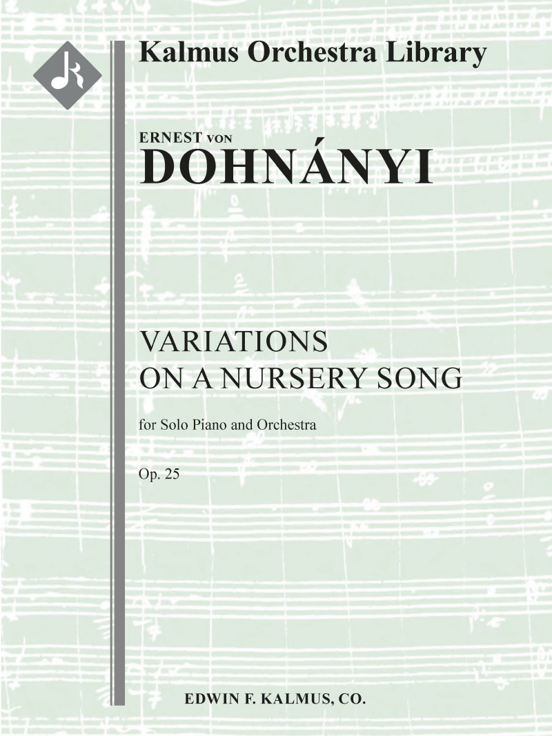 Variations On A Nursery Song, Op. 25 Conductor Score