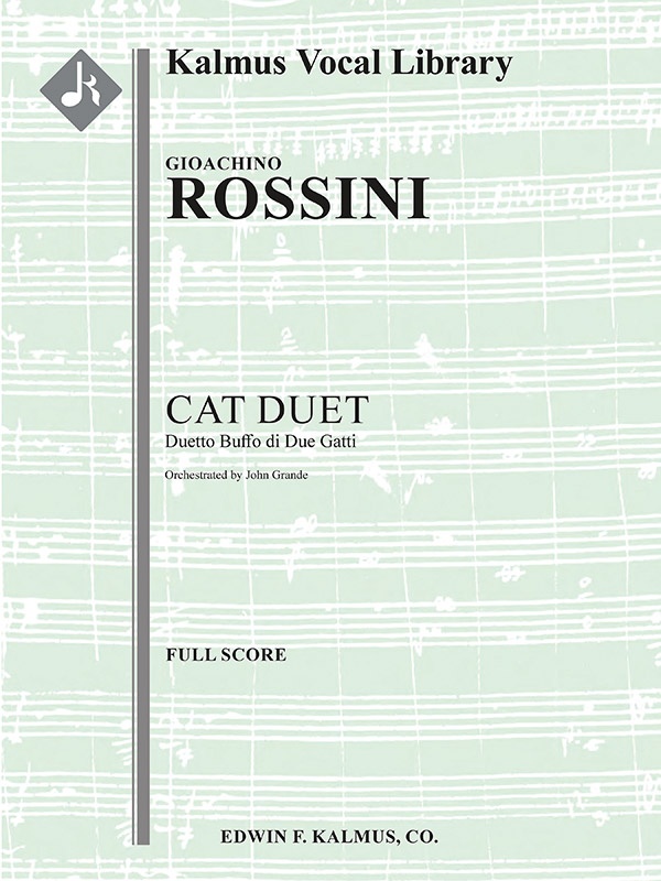 Cat Duet (Duetto Buffo Di Due Gatti) Conductor Score