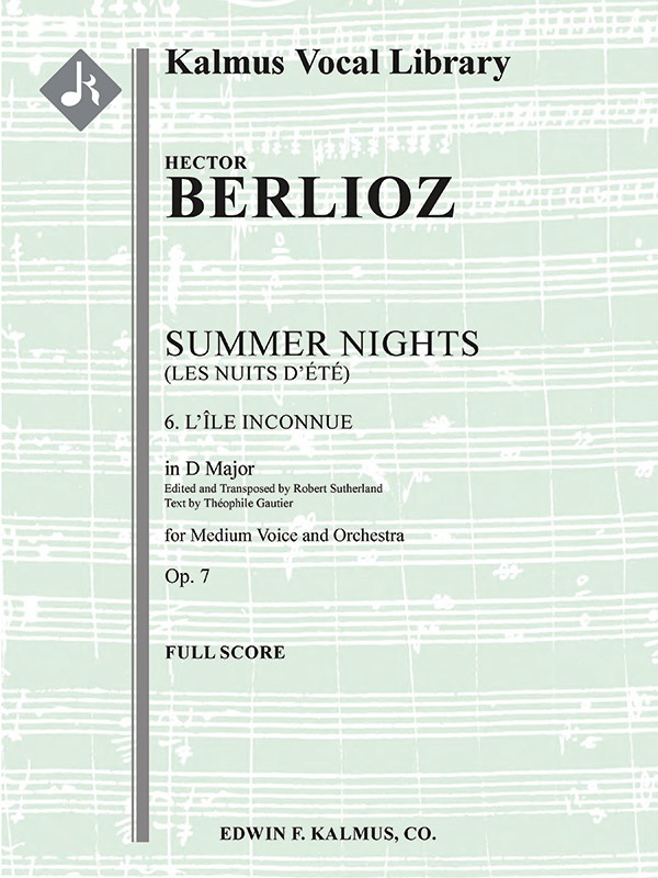 Summer Nights, Op. 7 (Les Nuits D'ete): 6. L'isle Inconnue (Transposed In D) Full Score