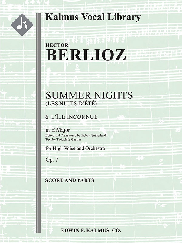 Summer Nights, Op. 7 (Les Nuits D'ete): 6. L'isle Inconnue (Transposed In E) Score And Parts