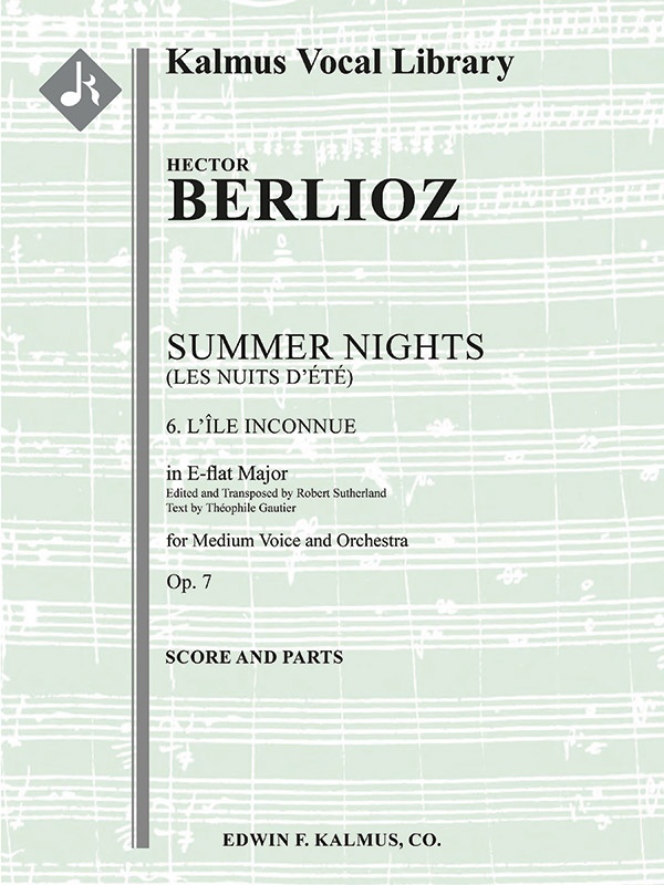 Summer Nights, Op. 7 (Les Nuits D'ete): 6. L'isle Inconnue (Transposed In E-Flat) Score And Parts
