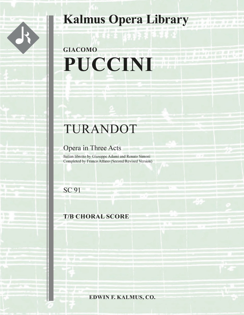 Turandot (Alfano II – Revised Completion) T/B Choral Score
