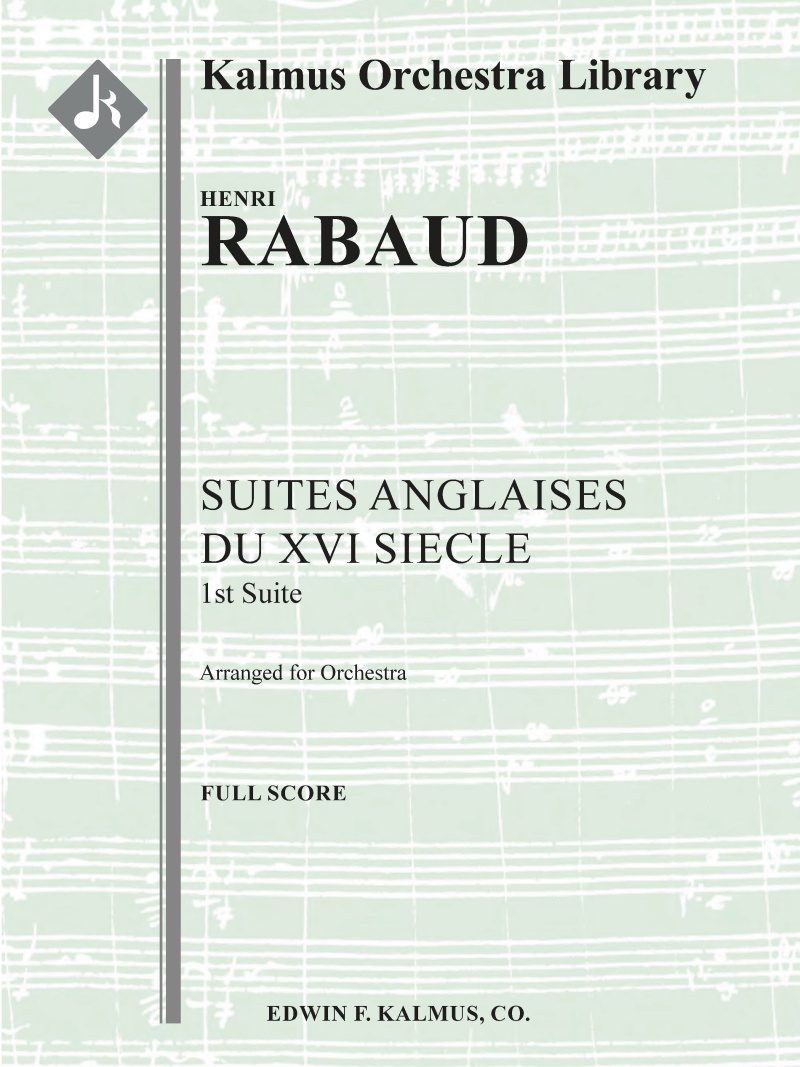 Suites Anglaises Du Xvi Siecle: 1St Suite Conductor Score