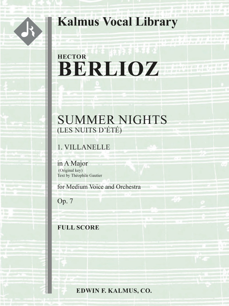 Summer Nights, Op. 7: Villanelle (Original Key of A) Conductor Score