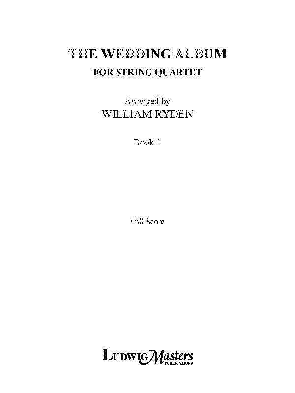 Wedding Album For String Quartet, Book 1 Book