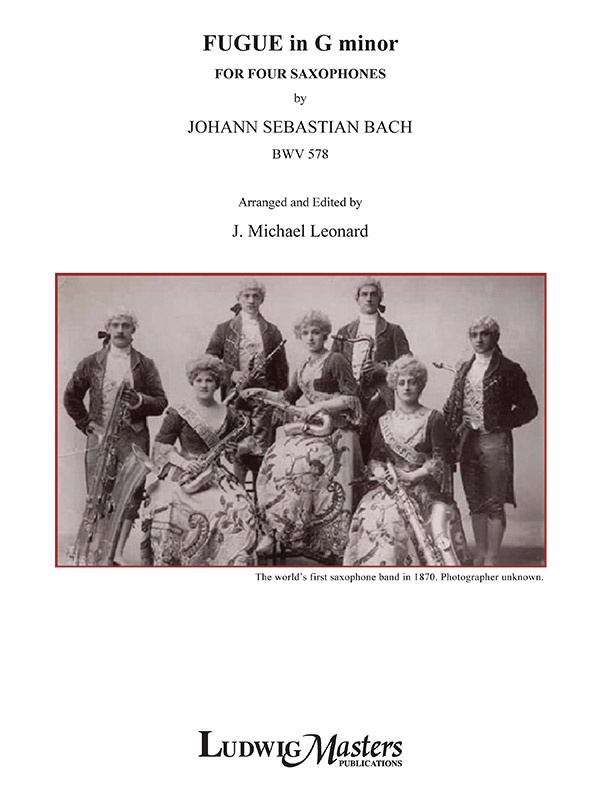 Fugue In G Minor, The Little For Saxophone Quartet Conductor Score