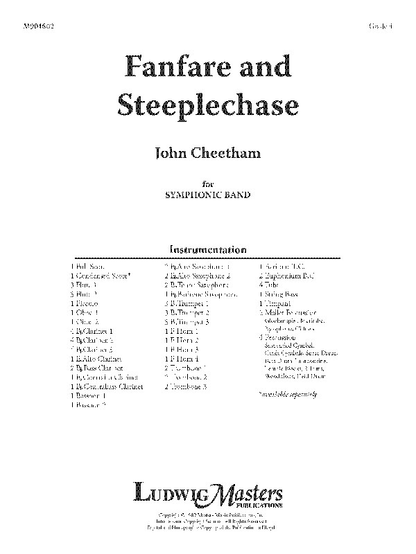 Fanfare And Steeplechase Condensed Score