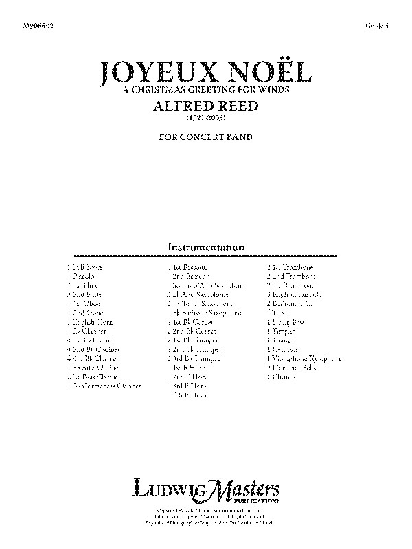 Joyeux Noel Conductor Score