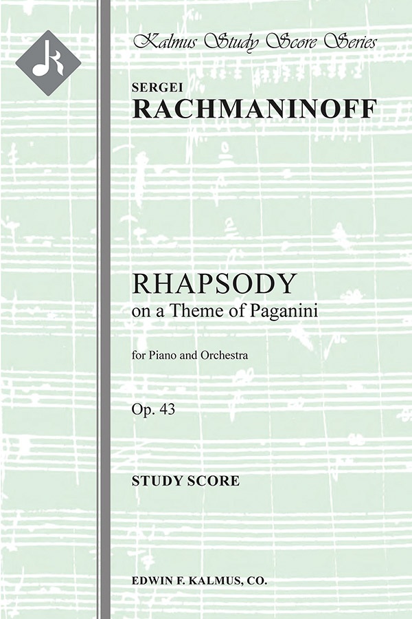 Rhapsody On A Theme Of Paganini, Op. 43 Study Score
