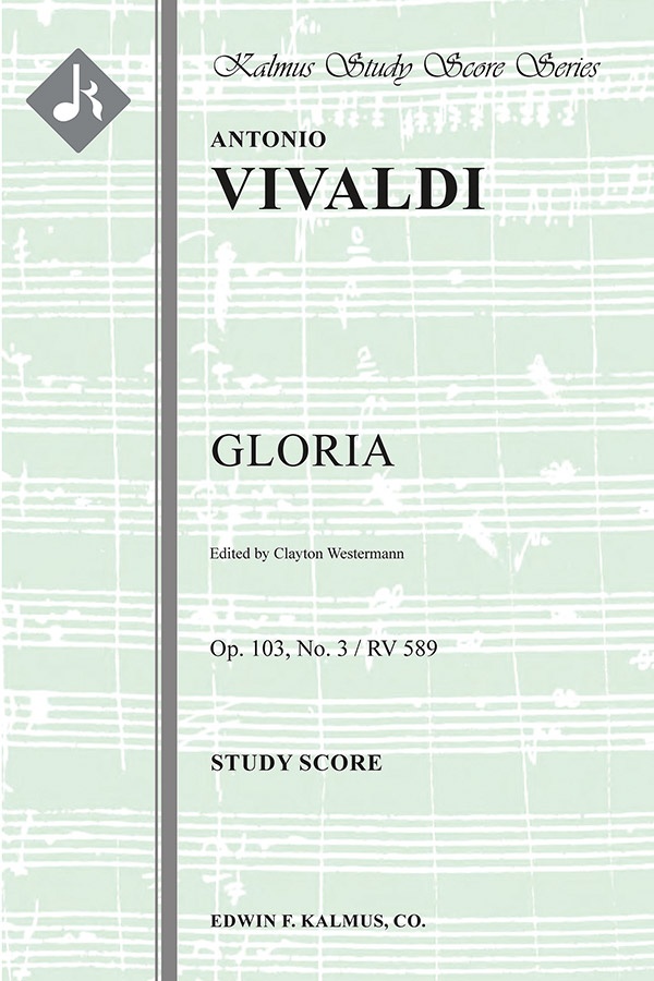 Gloria In D, Op. 103 No. 3/ Rv 589 Study Score